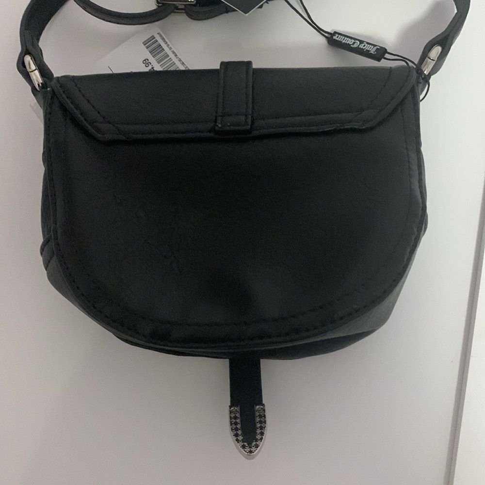 JUICY COUTURE LOTUS BLACK CROSSBODY NEW WITH TAGS ADJUSTABLE SHOULDER STRAPS - Picture 2 of 8